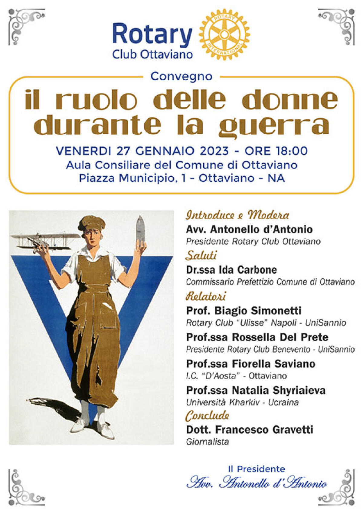 Le donne e la guerra, convegno a Ottaviano con docente dell'università ucraina - 