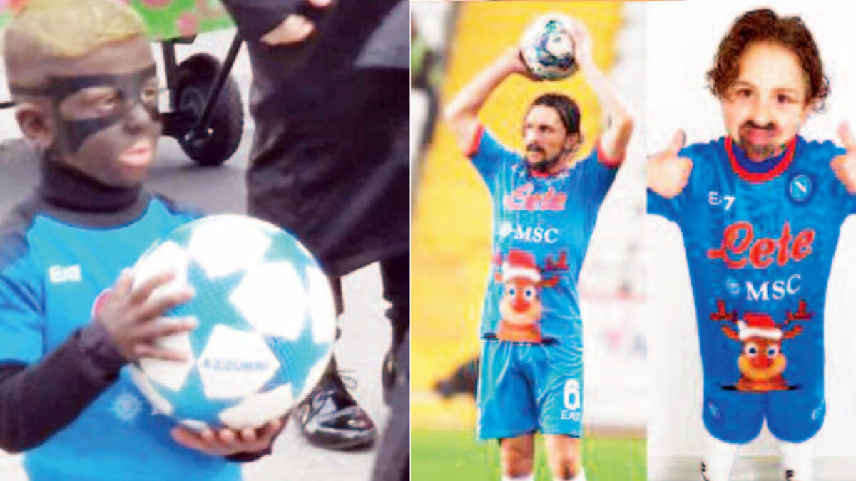 Osimhen e Mario Rui tra le maschere di Carnevale dei bimbi napoletani - 