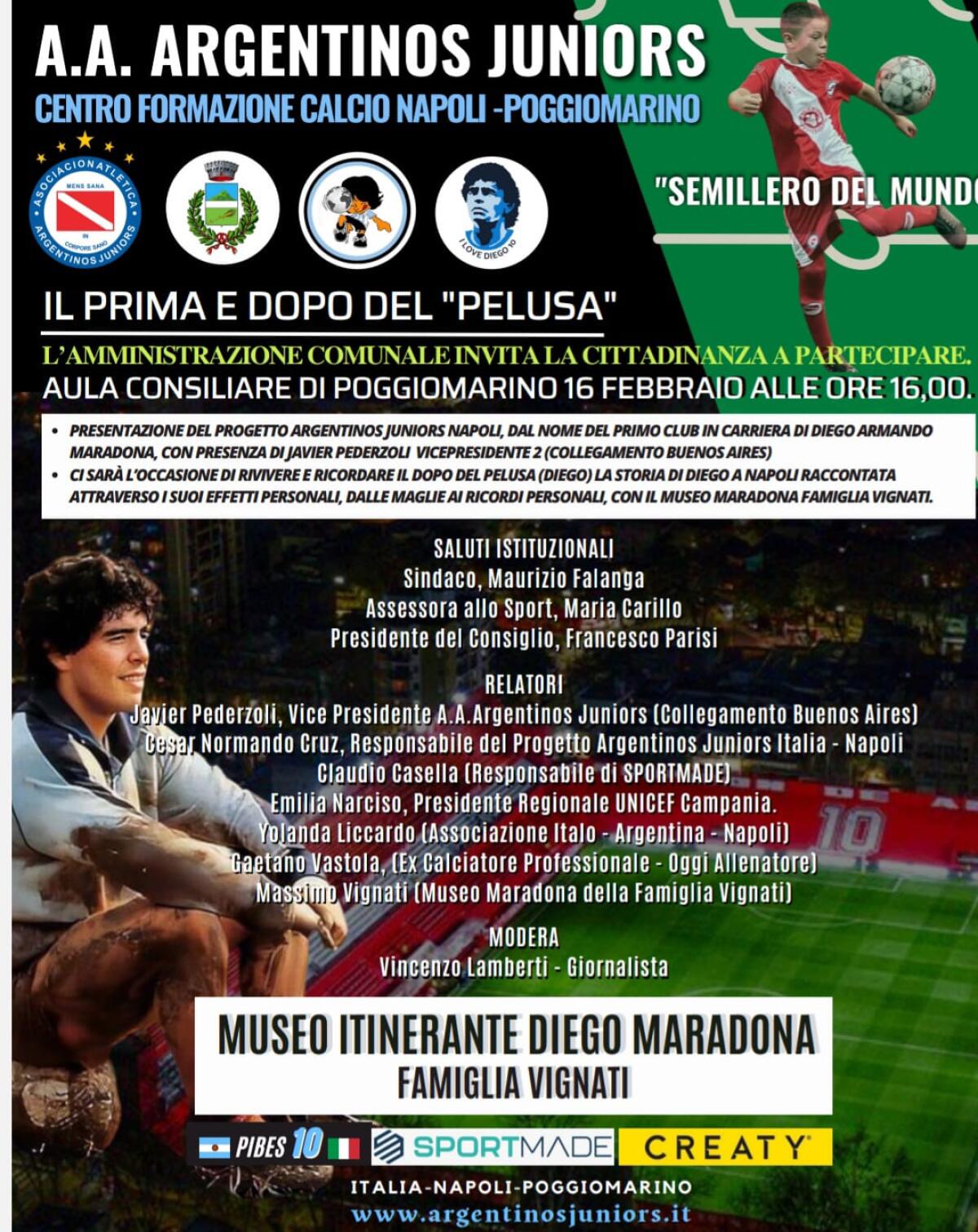 Gemellaggio sportivo, Argentina-Napoli con Poggiomarino    - 