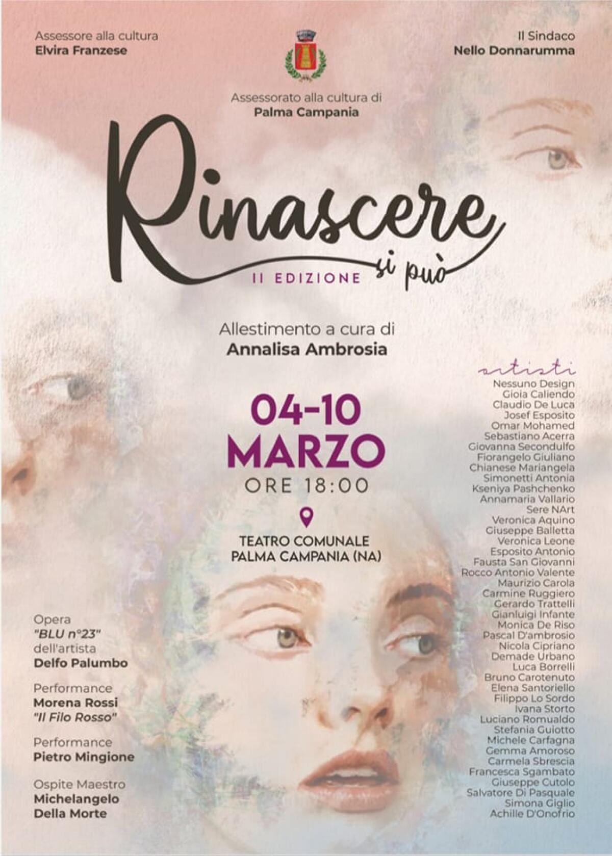 L'arte in mostra a Palma Campania con la seconda edizione di "Rinascere si può"    - 