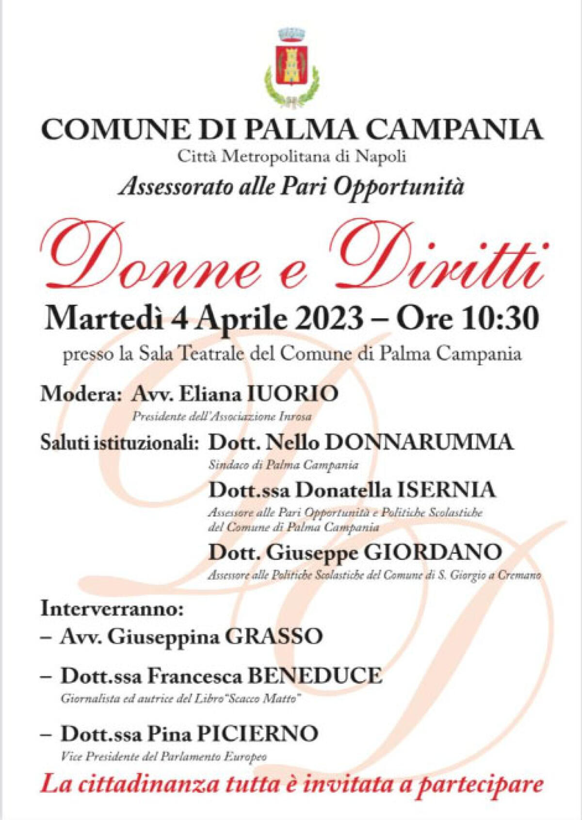 Donne e diritti, incontro a Palma Campania con esperti e istituzioni - 