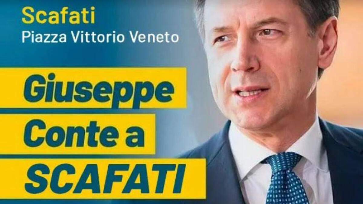 Giuseppe Conte arriva a Scafati - 