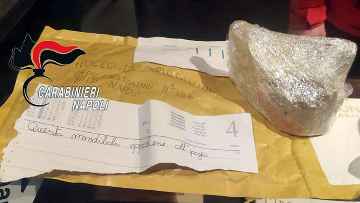 Ossa umane restituite all'Ipogeo in una busta anonima - 