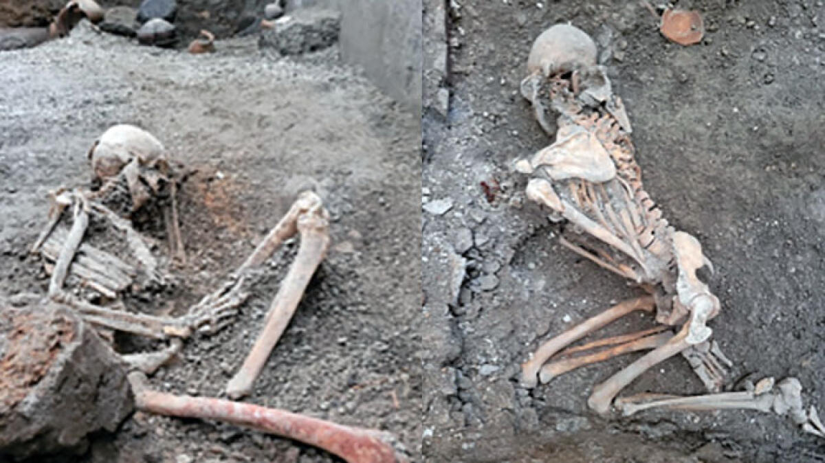 Scavi di Pompei, emergono altri due scheletri di vittime dell'eruzione - 
