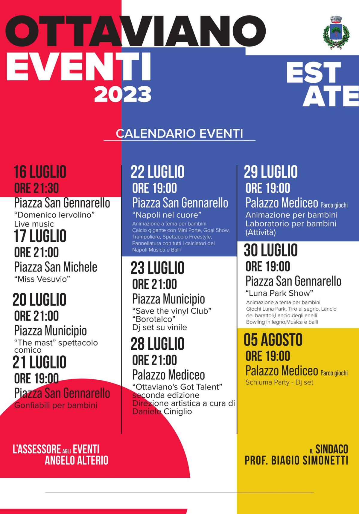 Estate a Ottaviano, musica, spettacoli, iniziative per i bambini e molto altro. Ecco il calendario completo - 