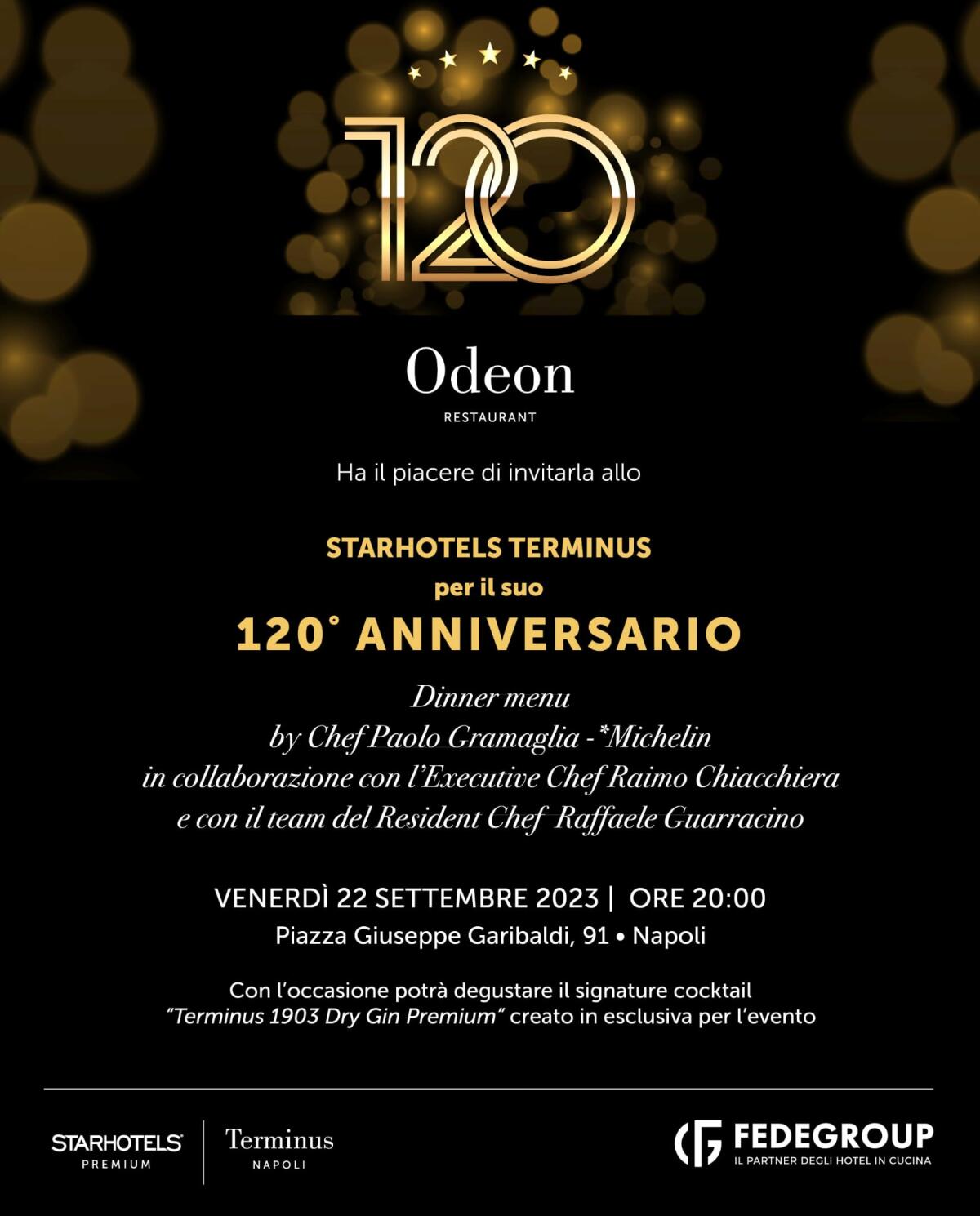 Napoli: lo “Starhotels Terminus” festeggia i suoi 120 anni di attività con lo chef stellato - 