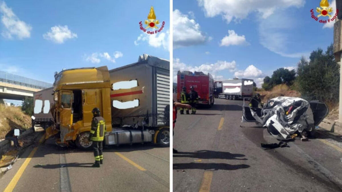 Auto contro tir, due operai morti sul colpo - 