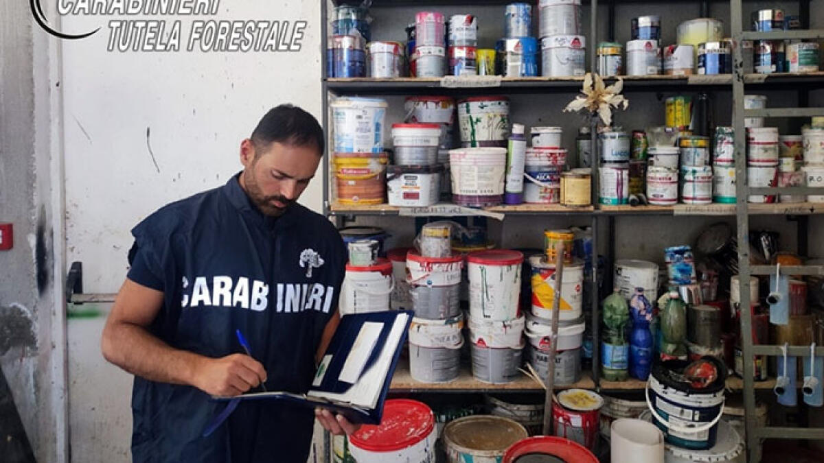 Scoperto laboratorio di scenografie abusivo: sequestro, denuncia e multa - 