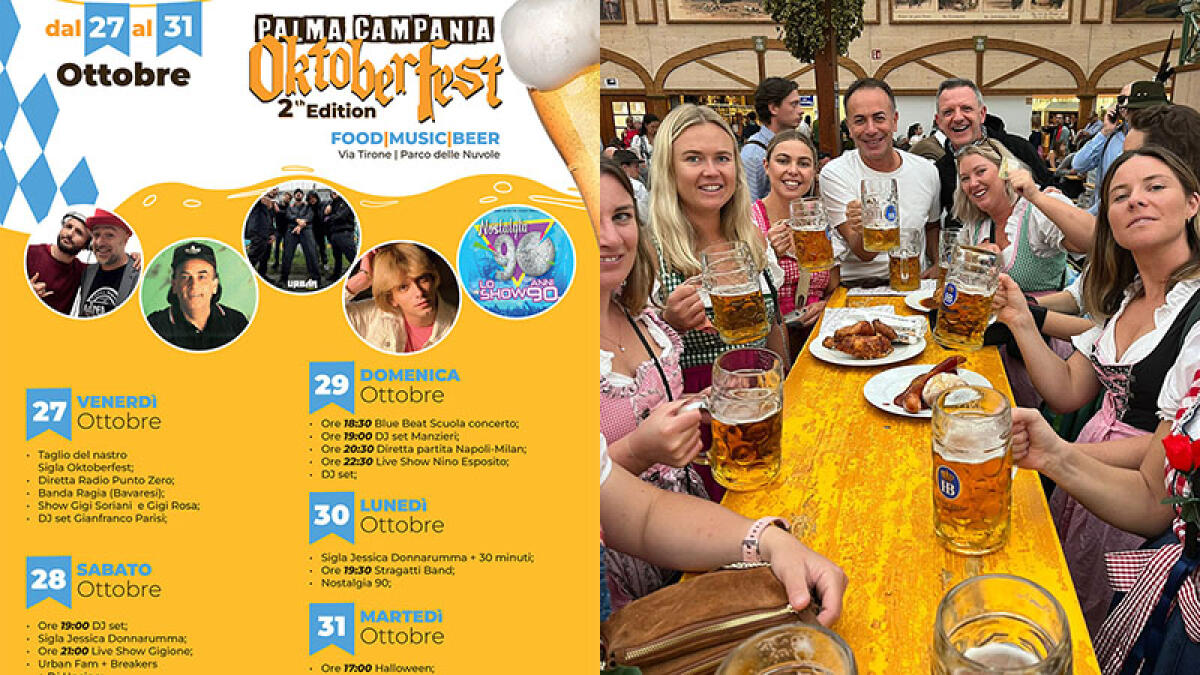 Torna l’OktoberFest Palma Campania: birra, piatti bavaresi e show per tutti i gusti - 