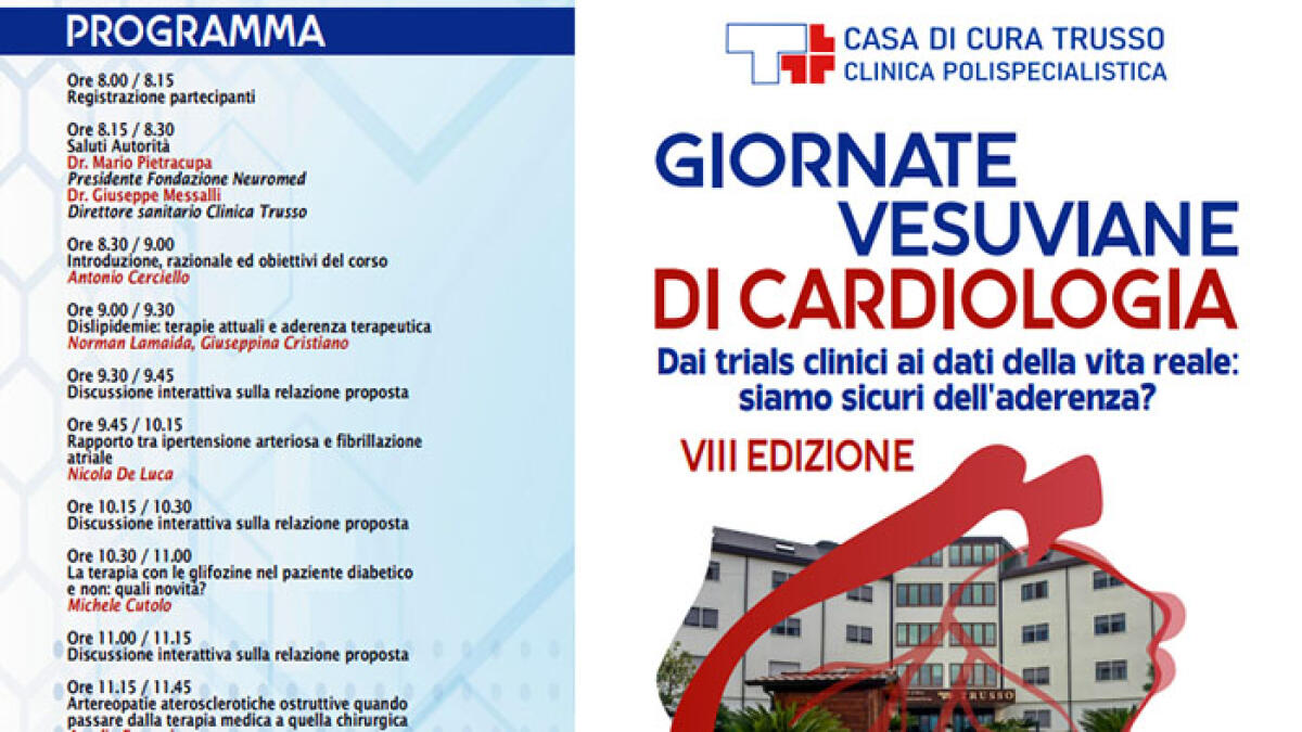 Ottaviano, alla Clinica Trusso le Giornate Vesuviane di Cardiologia - 