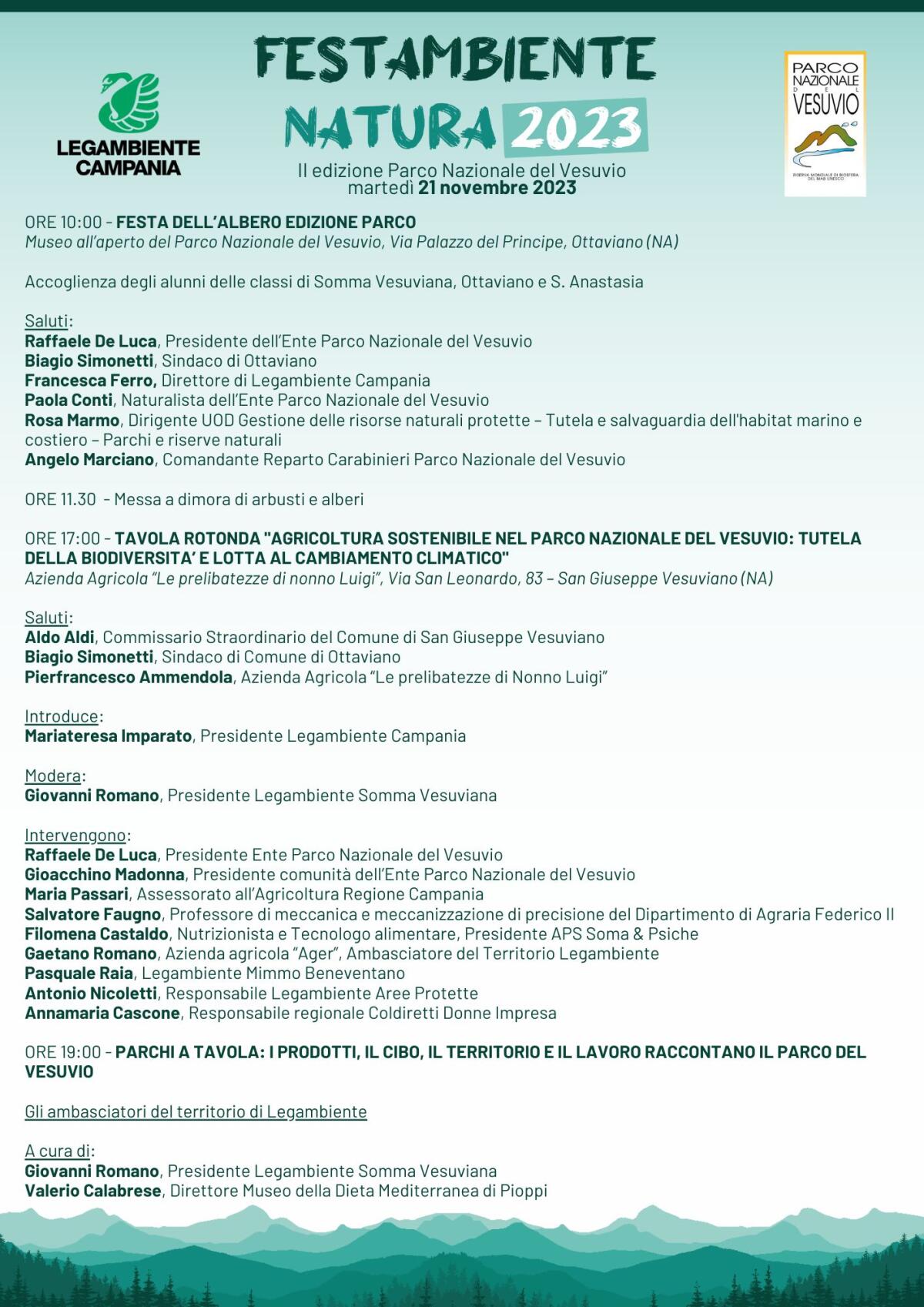 FestAmbiente Vesuvio, il programma parte oggi con la piantumazione degli alberi - 