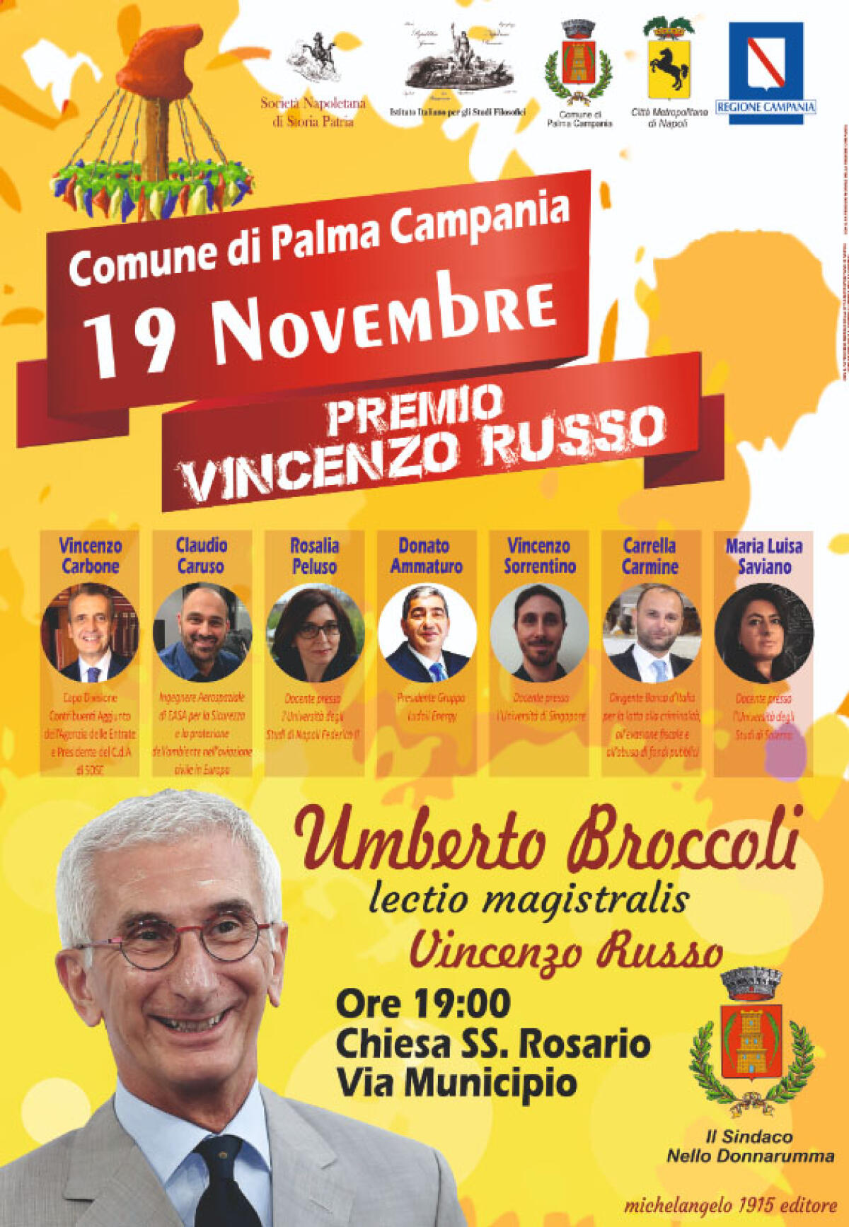 Palma Campania omaggia Vincenzo Russo, il programma completo del Premio - 