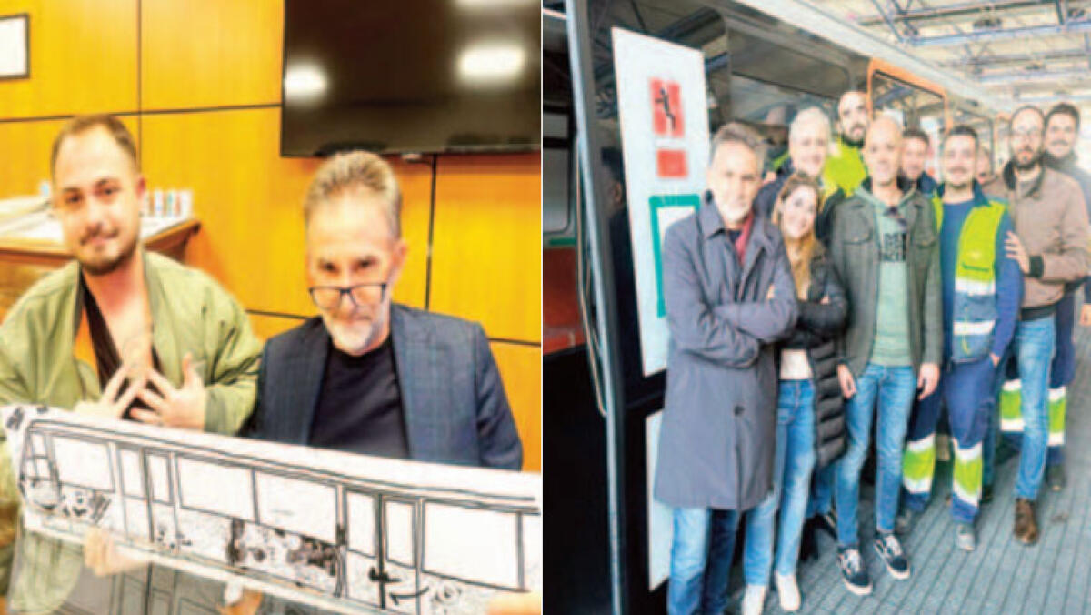 "Pluto" ridipinge un treno della Circumvesuviana - 