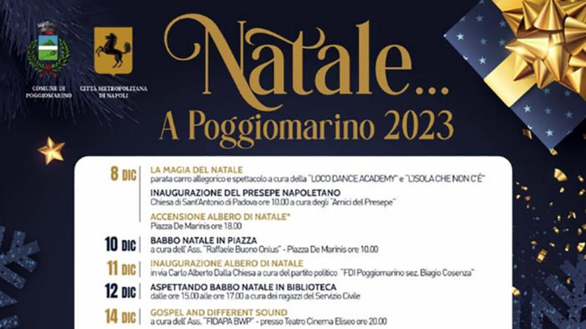 Poggiomarino, un calendario ricco di Eventi per il Natale Insieme    - 
