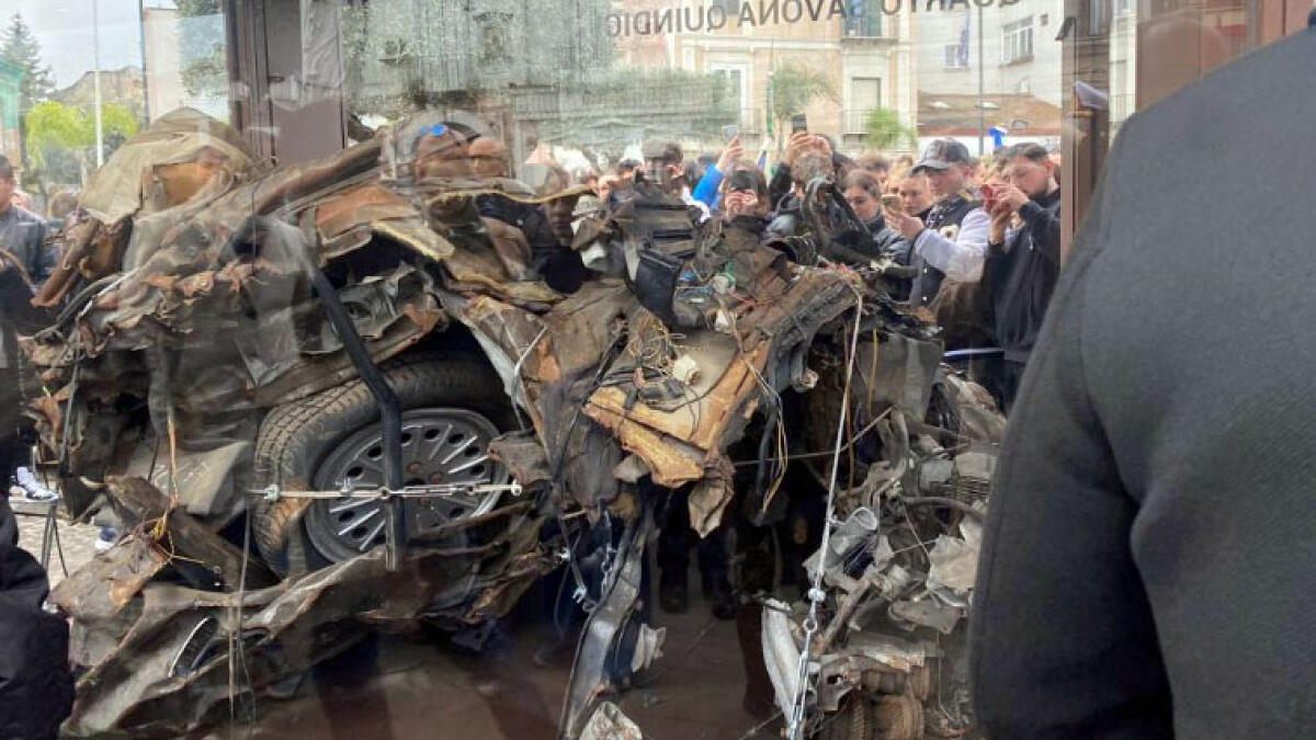 Giornata antimafia a San Giuseppe Vesuviano: ecco la teca con i resti dell'auto di Falcone - 