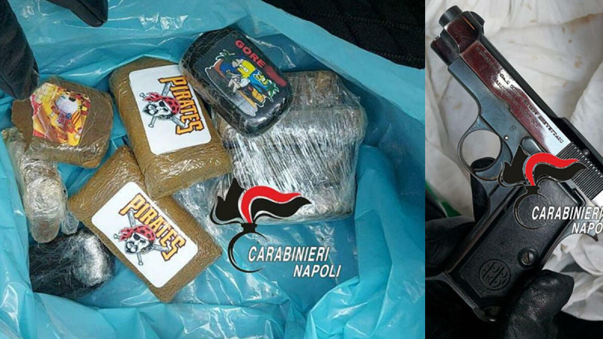 Tre chili di droga e tre pistole trovate in una palazzina - 