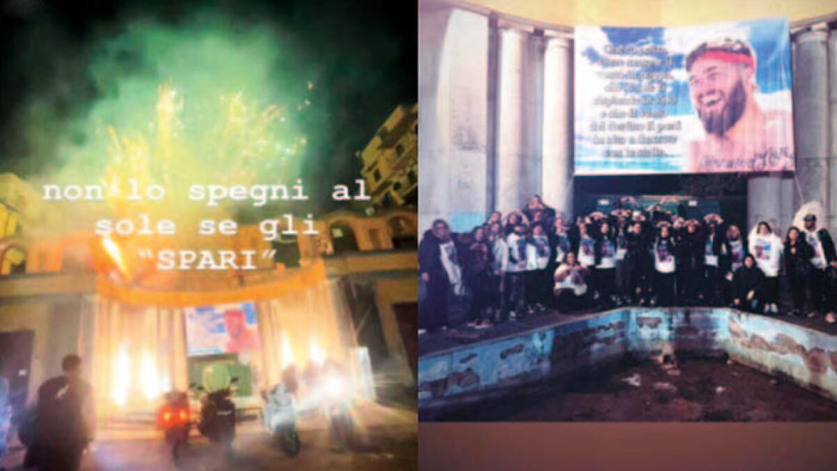 Botti e gigantografia in strada per "commemorare" vittima di omicidio della camorra vesuviana - 