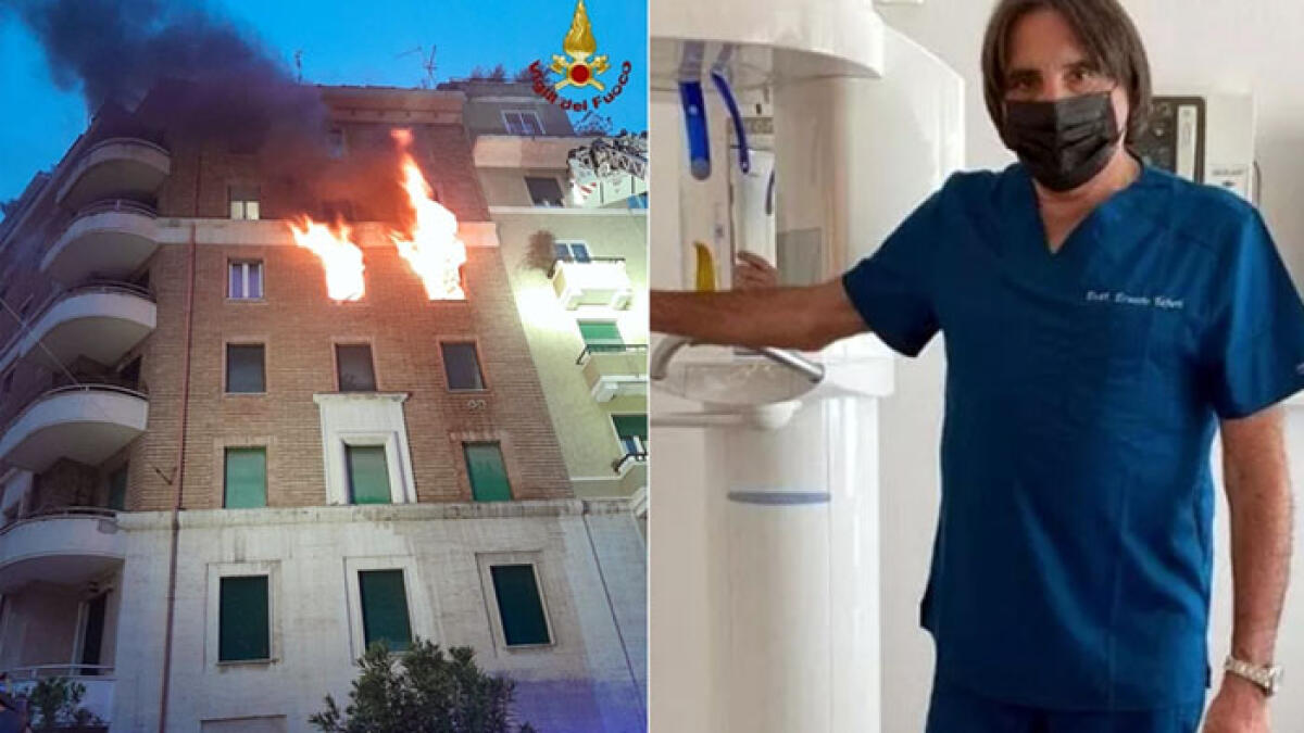 Incendio in casa, muore il dentista dei vip - 