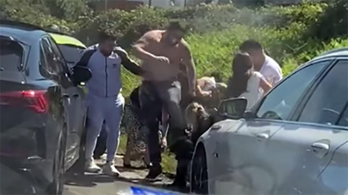 Branco di energumeni - tutti contro uno - manda ko un vigile nel traffico - 