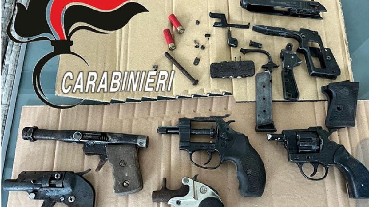 Arsenale ritrovato sotterrato in un fondo agricolo - 