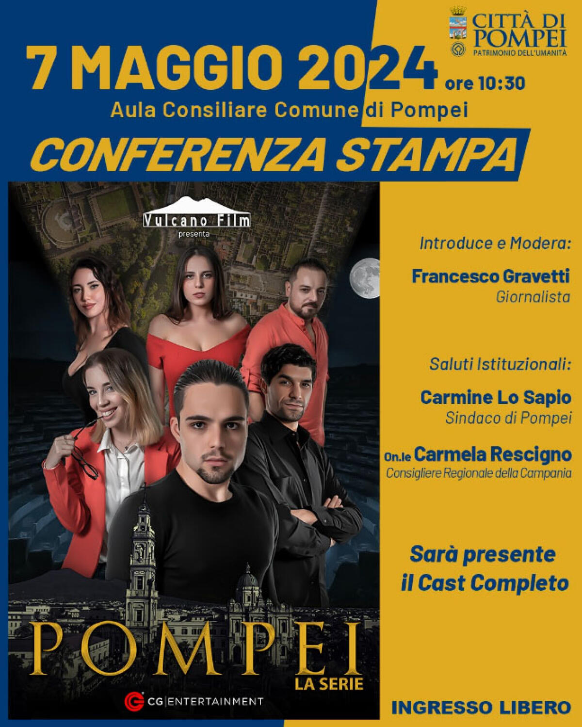 Pompei, arriva la serie tv ispirata alla città. Il 7 maggio la conferenza stampa di presentazione - 