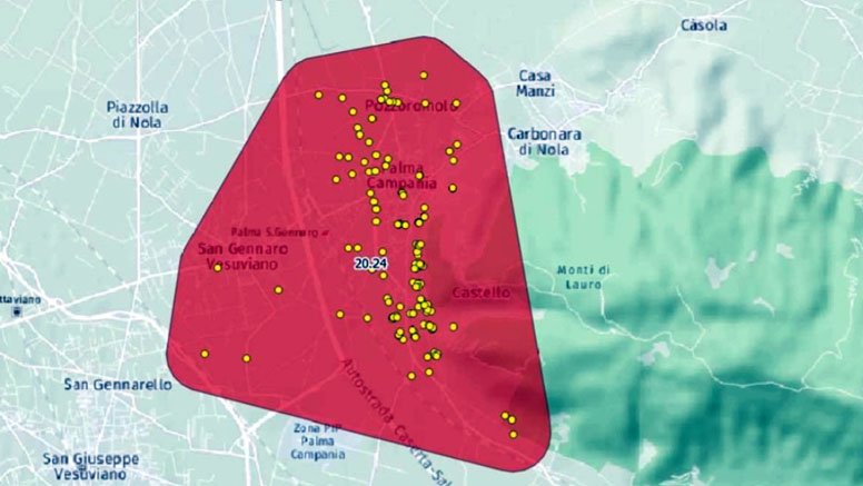 Dal grafico di Fabio del Bono, si evidenza l’area e i punti dove risulta massiccia la presenza della mosca