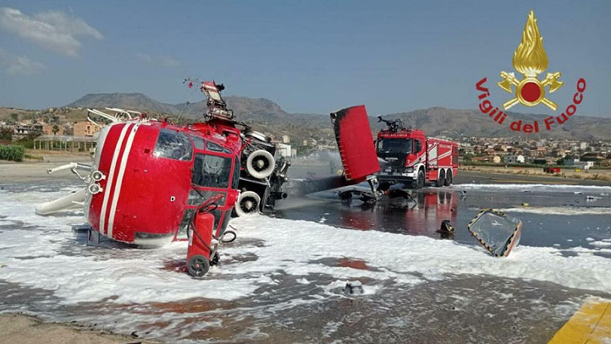 Precipita elicottero dei pompieri - 