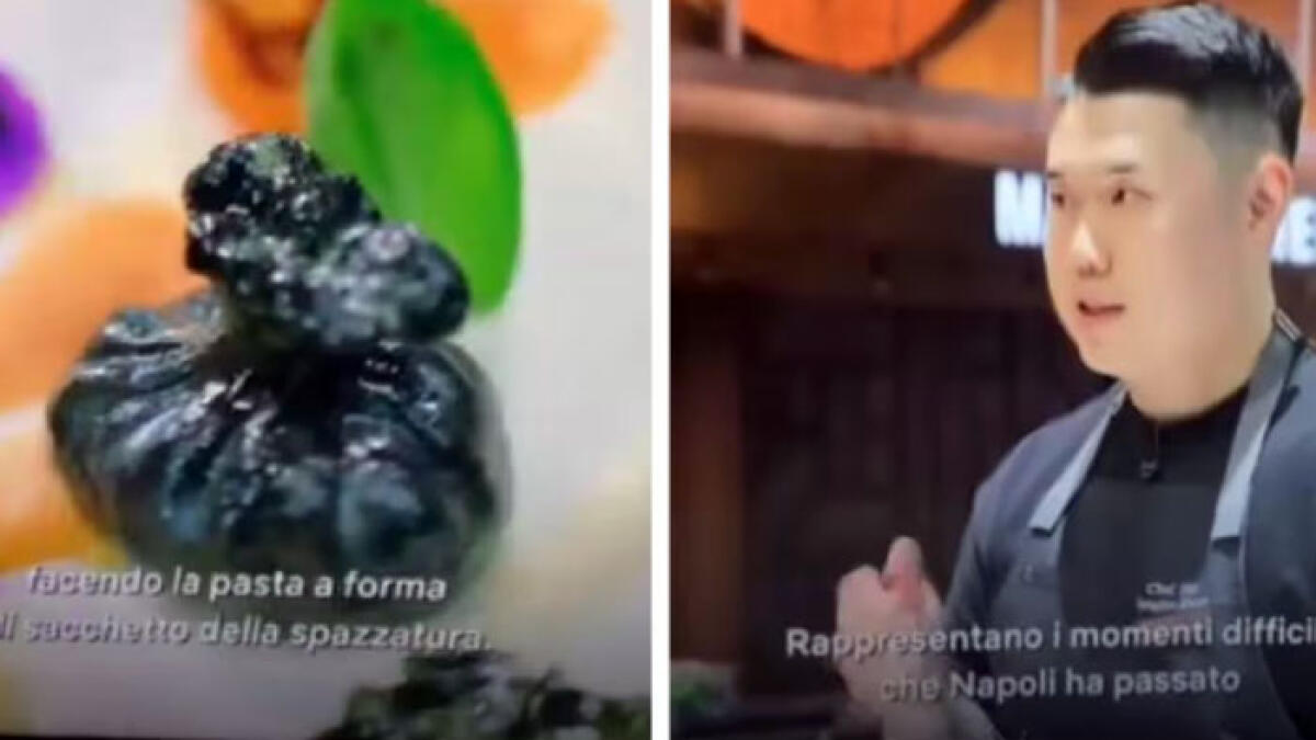 In Corea c'è un chef che si chiama "Napoli Mafia" e cucina ravioli a forma di busta della spazzatura - 