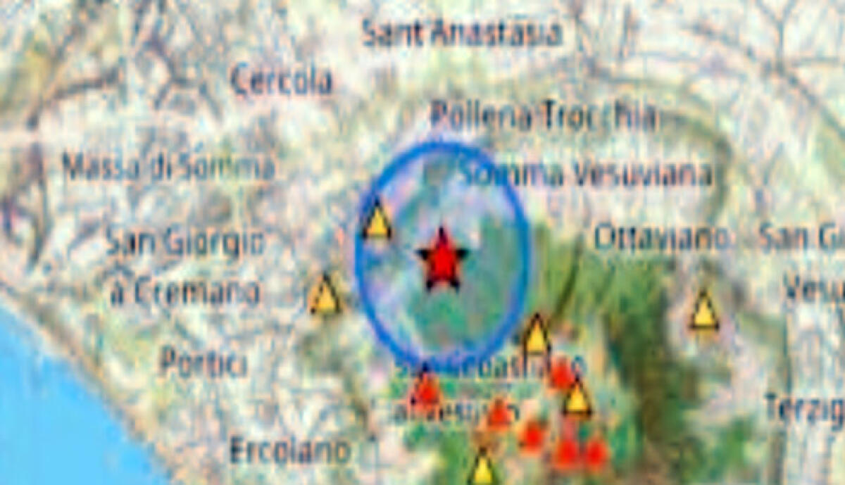 Terremoto sul Vesuvio, magnitudo vicina a 3 - 