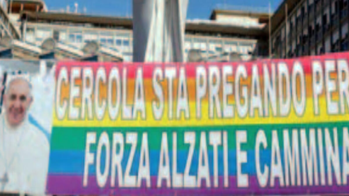 Da Cercola al Vaticano con uno striscione per il Papa - 