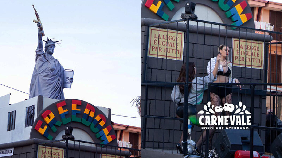 Sfila il "carro dei carcerati" con il mitra: scoppia lo sdegno - 