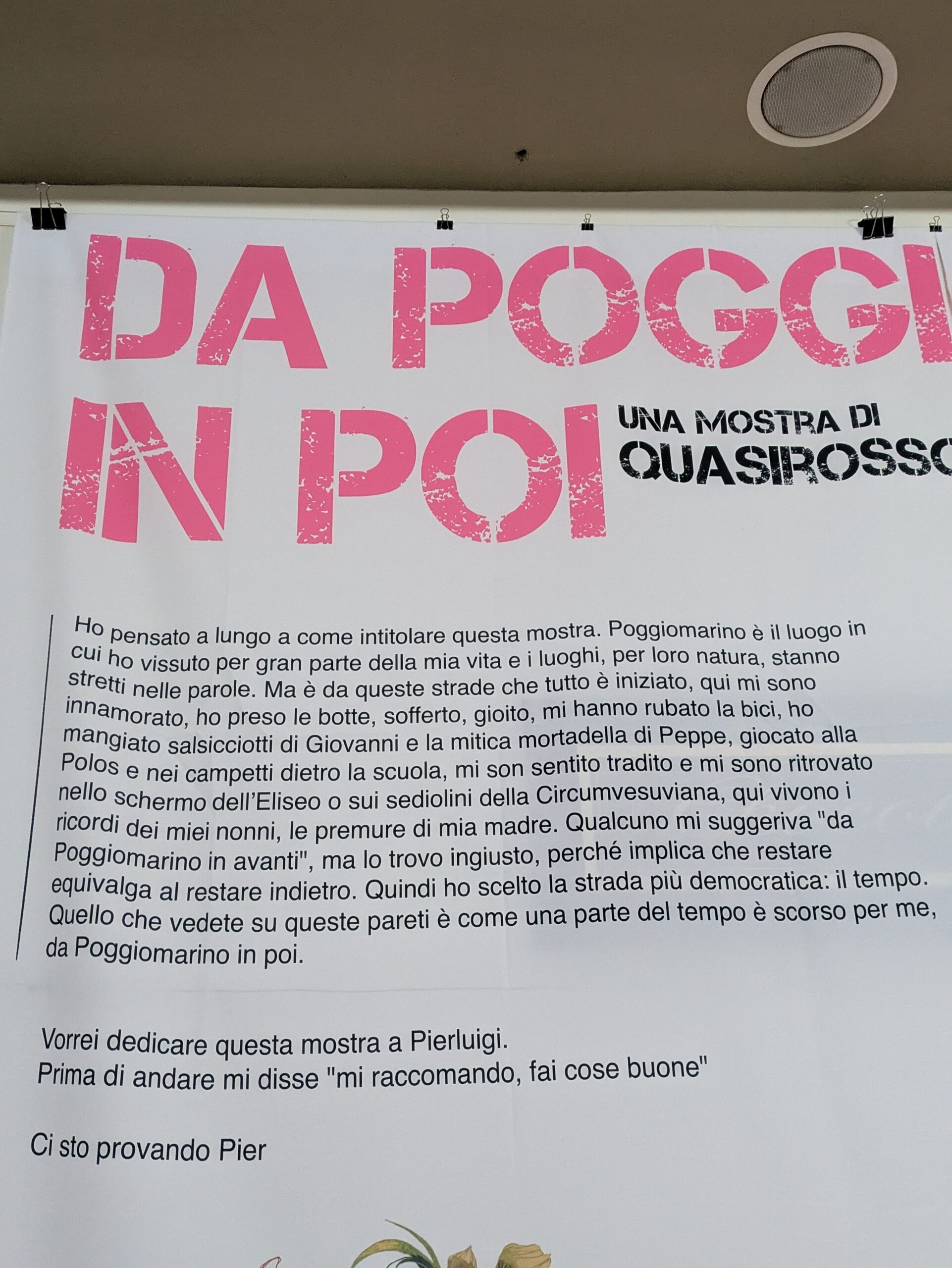 La prefazione della mostra a opera di Quasirosso