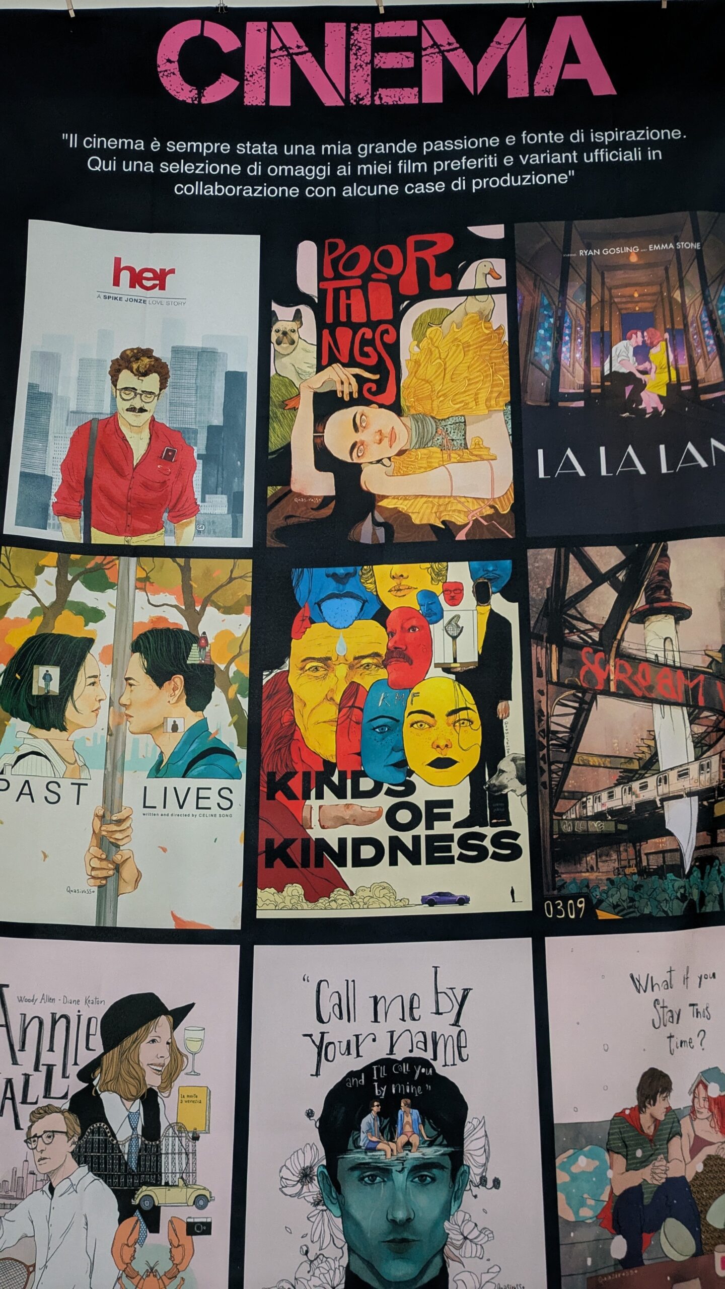 Illustrazioni di locandine dei film