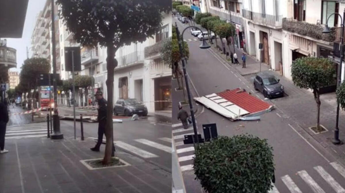 Tetti strappati dal vento forte - 