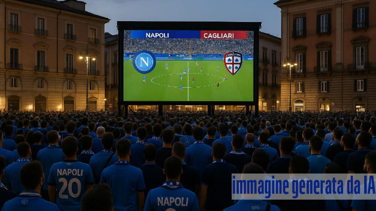 Napoli-Cagliari, i maxischermo nelle piazze della provincia salgono a 53 ECCO L'ELENCO - 