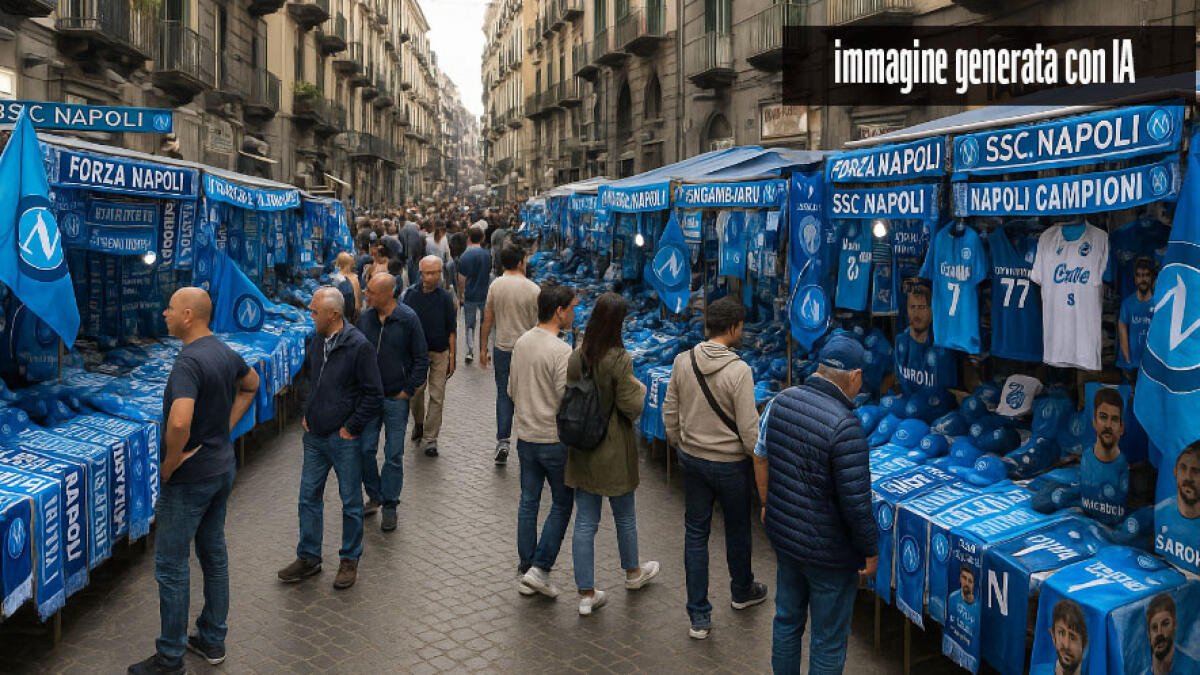 Sequestrati migliaia di gadget contraffatti del Napoli - 