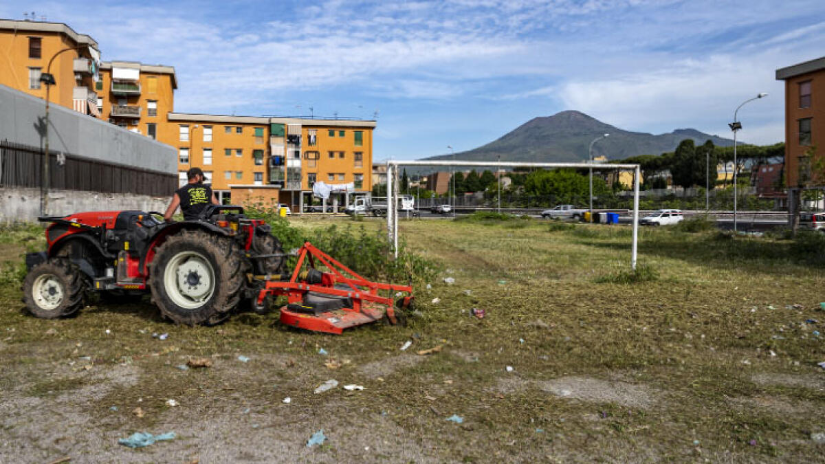 Lavori al campetto di calcio al Piano Napoli di Boscoreale, presto sarà di nuovo utilizzabile - 