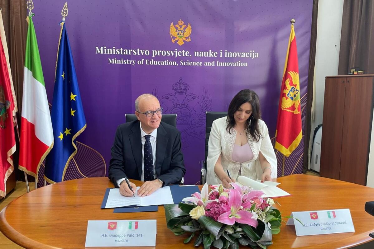 Ministeri Istruzione, Memorandum d'Intesa tra Italia e Montenegro - 