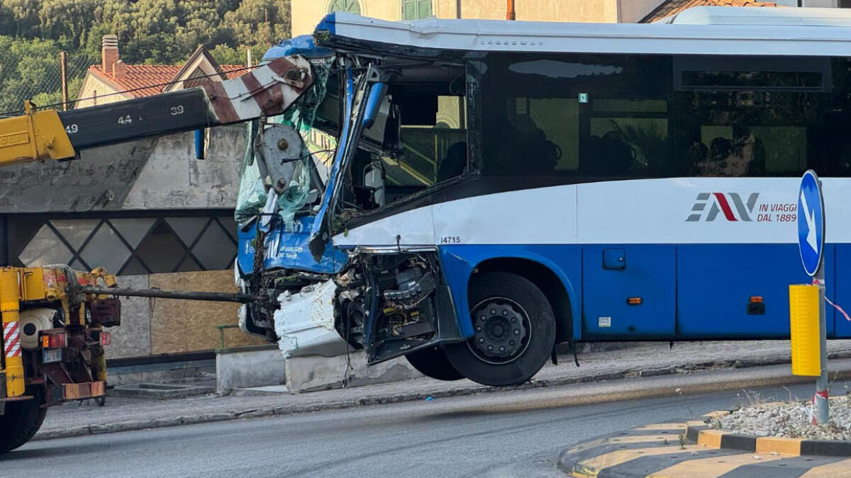 Autobus dell'Eav finisce contro un albero - 
