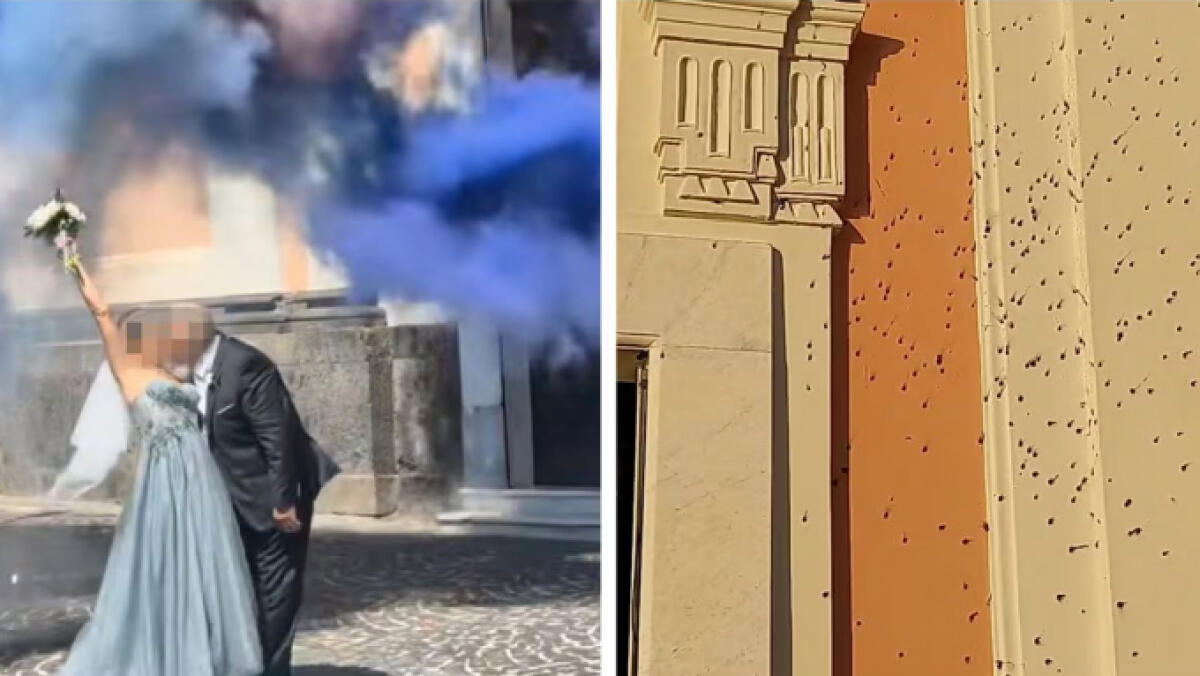 Fumogeni danneggiano la cattedrale, sposi denunciati - 