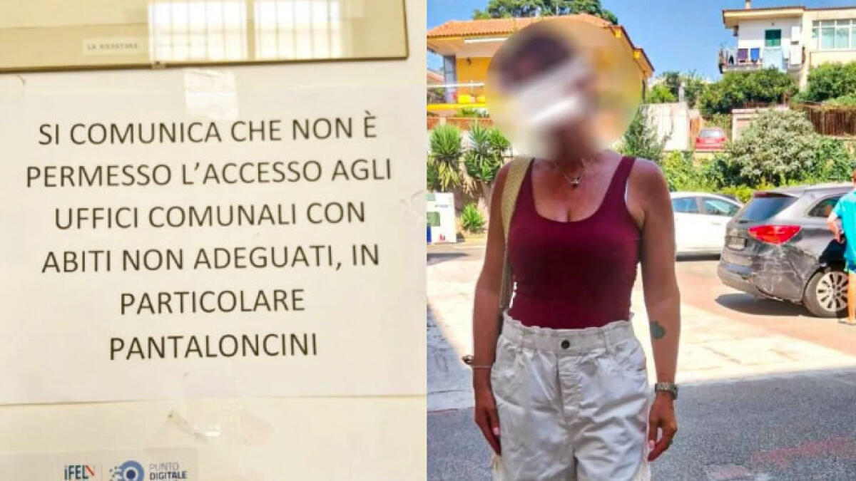 Donna con i pantaloncini cacciata dagli uffici comunali - 