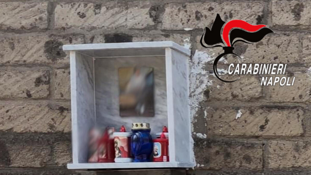 Rimosso altarino dedicato a pregiudicato della camorra stabiese - 