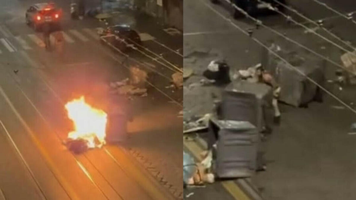 Impazzisce in strada e incendia tutto - 