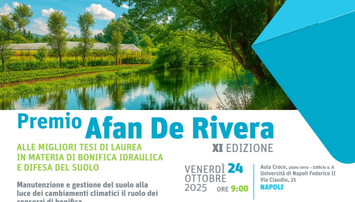 Premio “Afan De Rivera”: a Napoli il confronto su suolo, acqua e cambiamenti climatici - 