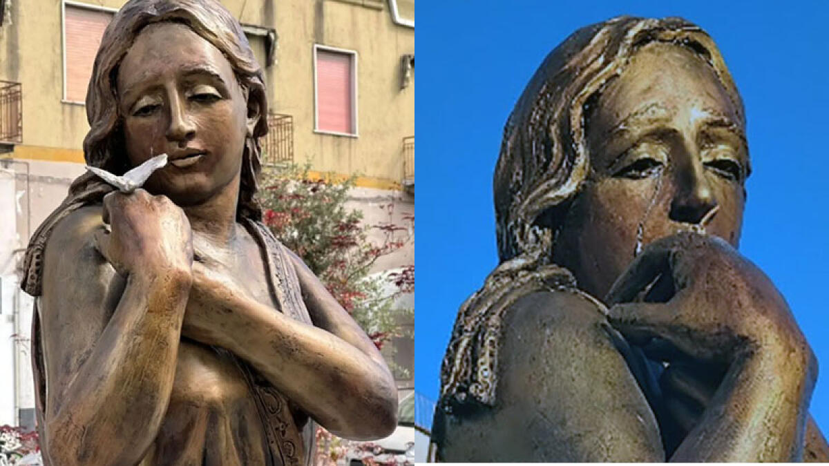 Poggiomarino, identificati i vandali dello sfregio alla statua di Polissena - 