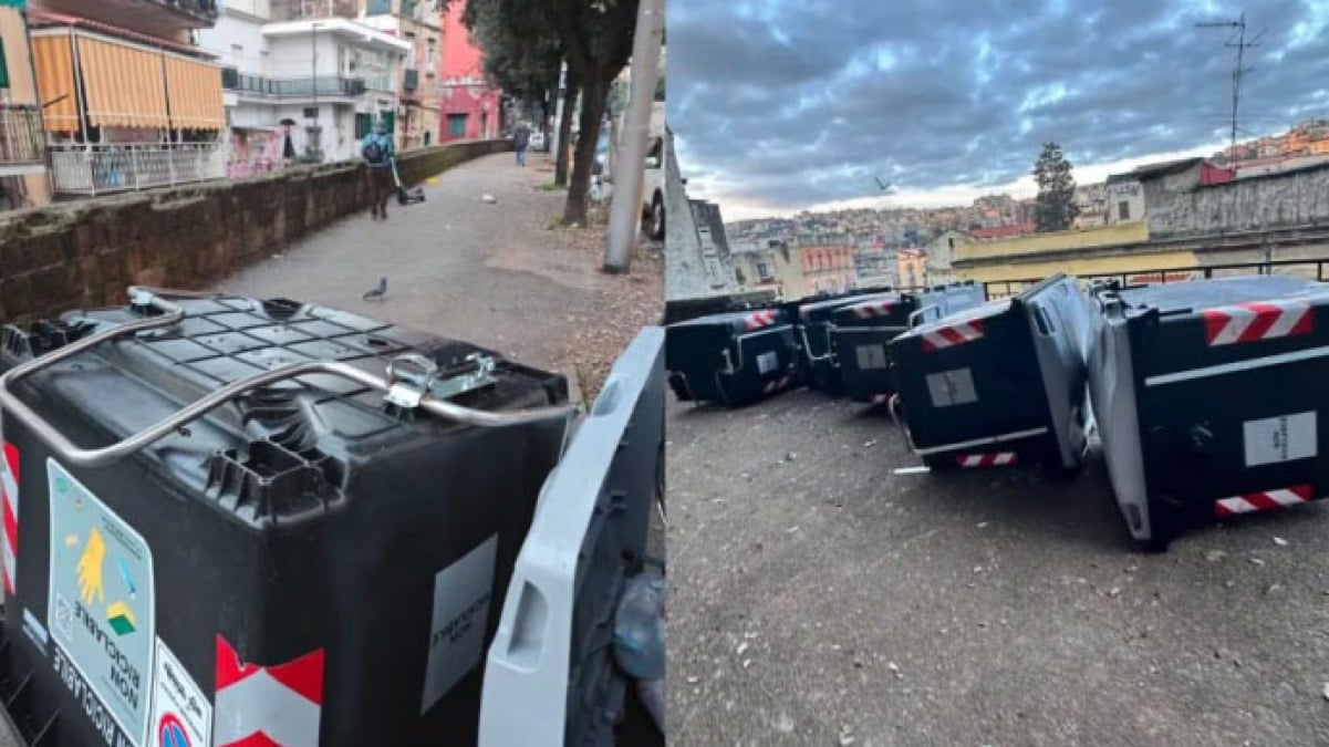 Rubate le rotelle dei cassonetti della spazzatura - 