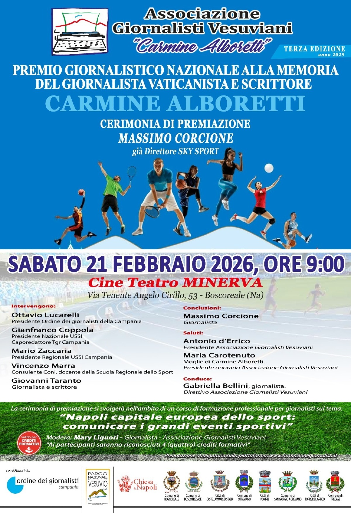 A Boscoreale la terza edizione del premio giornalistico nazionale "Carmine Alboretti" - 