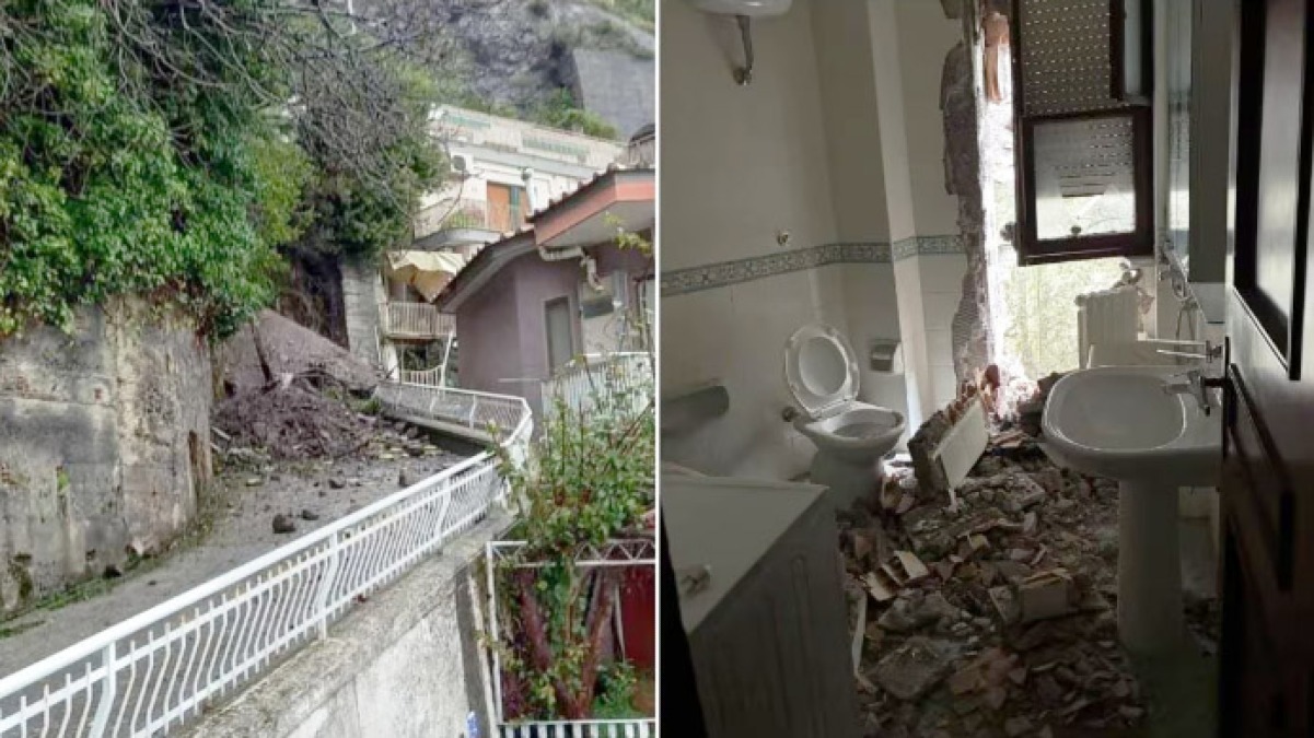 Frana in Costiera travolge una casa - 