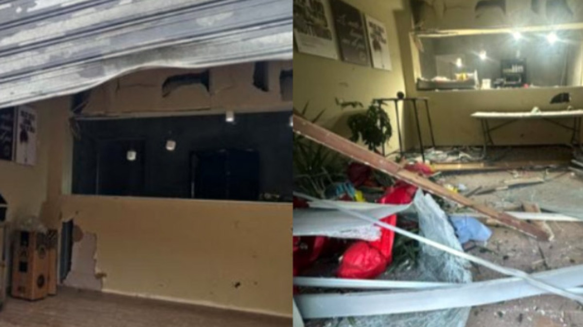 Locale sventrato nella notte da una bomba - 