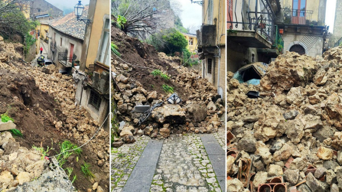 Frane per il maltempo nel Sud Italia - 